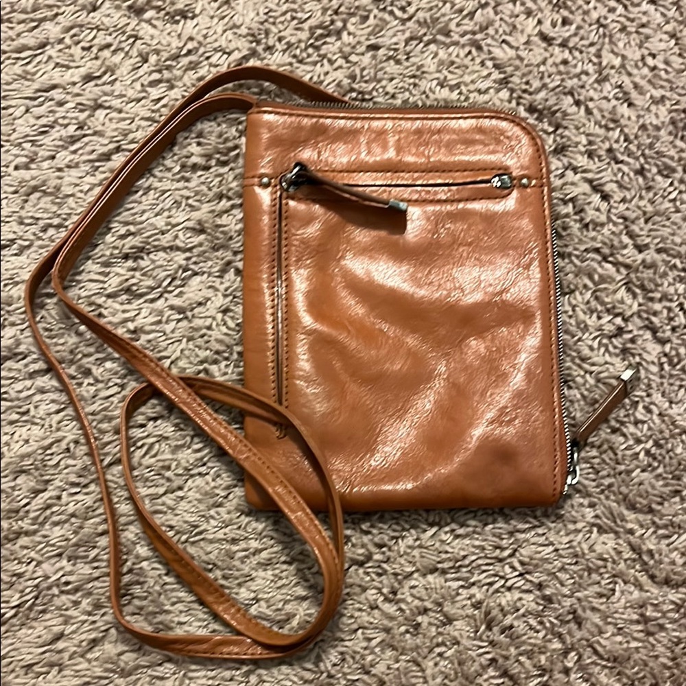 HOBO Tan Leather Crossbody Bag
